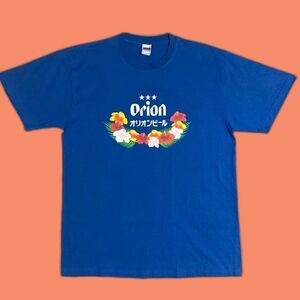 Orion Okinawa Short Sleeve T-Shirt  오리온 오키나와 반팔 티셔츠 XL Blue
